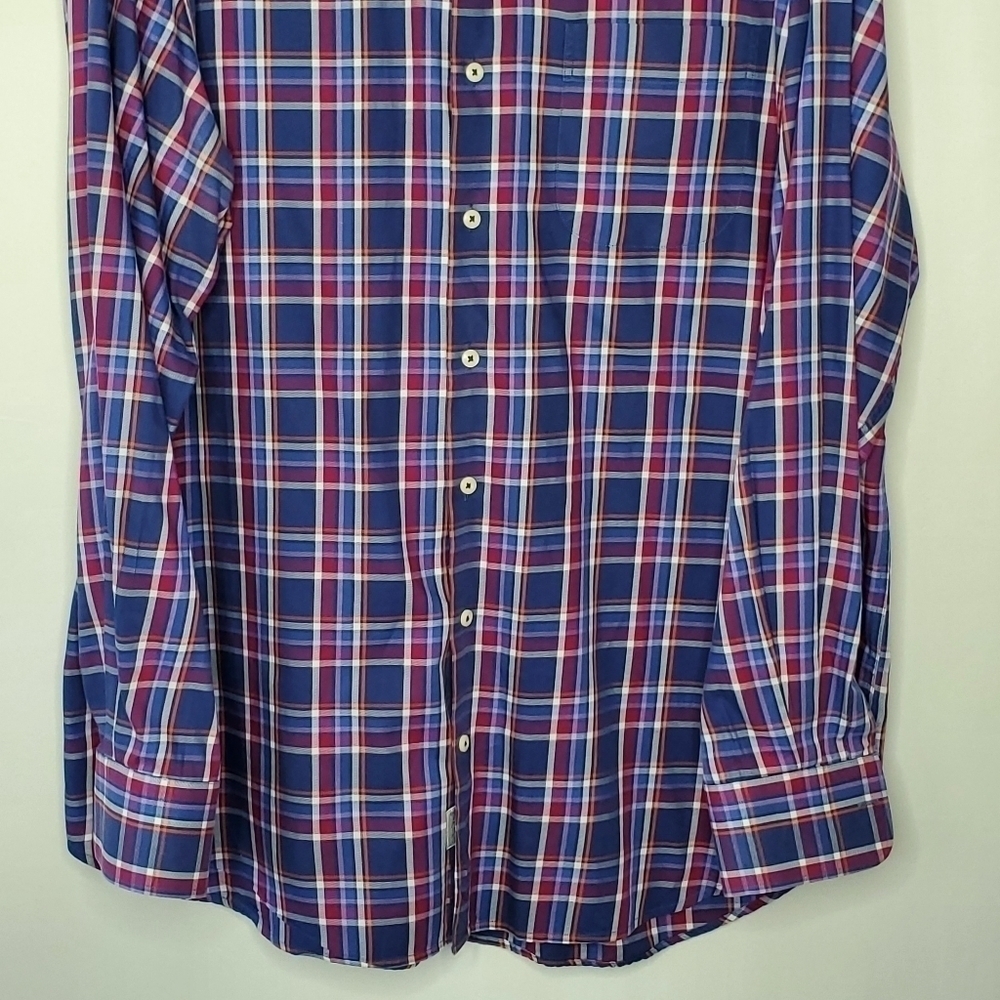 Peter Millar Cotton Button Down Shirt Size XL Plaid Long‎ Sleeve Casual - Picture 4 of 14